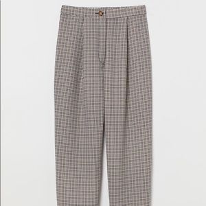 H&M Divided Crepe Plaid Trousers